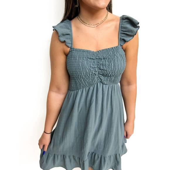 NEW PEACH LOVE everybody talks dress in rich grey - Picture 3 of 3